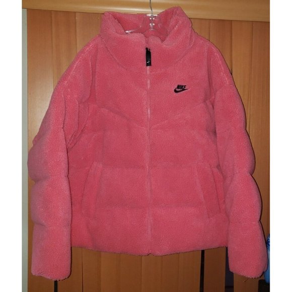 Nike Sherpa Puffer Jacket Pink DM9260-622 Therma Fit Down Fill Women's Sz 2X NWT - Picture 4 of 14